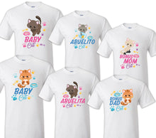 Load image into Gallery viewer, Cat birthday shirts Matching Family First birthday bee outfit/ Kitty tee Mommy