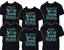 Load image into Gallery viewer, Mermaid Family Matching Birthday Party T-shirts Shirt Celebration Reunion Kids 3