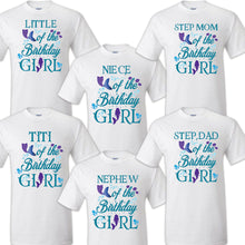 Load image into Gallery viewer, Mermaid Family Matching Birthday Party T-shirts Shirt Celebration Reunion Kids 3