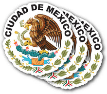 Load image into Gallery viewer, Escudo Mexican Flag Decal Cd de Mexico Car Window Laptop Vinyl Sticker Mexico