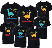 Load image into Gallery viewer, Dinosaur t shirt Birthday Matching Party Family Kid Tshirt Mom, dad, sister