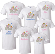 Load image into Gallery viewer, Elephant Birthday Matching T-shirt Party Family Kid Reunion Celebration Tee Shirt