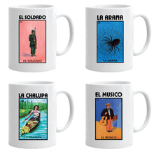 Load image into Gallery viewer, Loteria Mexican Bingo Mug Mexican Mug Gift Celebration Lottery Game Funny Mug MEX Mug Hispanic Mug Coffee drink mug
