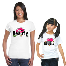 Load image into Gallery viewer, Beauty & Little T shirt Mother Daughter Outfits Couple Matching Love Outfit Tees