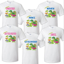 Load image into Gallery viewer, Dinosaur t shirt Birthday Matching Party Family Kid Tshirt Mom, dad, sister 2