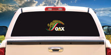 Load image into Gallery viewer, Mexican Eagle Decal escudo car window vinyl sticker Gobierno Mex. Oaxaca Oax Estado Mexican Flag Trokiando Trokitas trucking decals