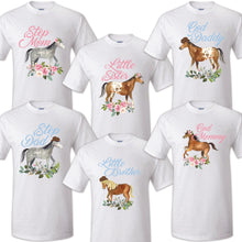 Load image into Gallery viewer, Horse Birthday T Shirt Family matching celebration reunion party tee kid Farm