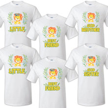 Load image into Gallery viewer, Lion Birthday T Shirt Family matching celebration reunion party tee kid Jungle