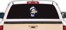 Load image into Gallery viewer, Salvadorian Lady Decal El Salvador flag Decal Salvadoreña Girl Vinyl Sticker