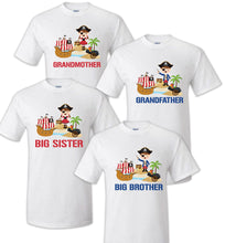 Load image into Gallery viewer, Pirate T shirt Captain Sailing tee Family Birthday Matching Party Celebration
