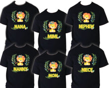 Load image into Gallery viewer, Lion Birthday T Shirt Family matching celebration reunion party tee kid Jungle