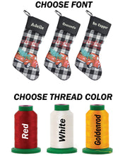 Load image into Gallery viewer, Personalized Christmas stocking embroidered, name stocking, christmas gift WITH TRUCK