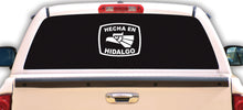 Load image into Gallery viewer, Hecha en Hidalgo letters Decal Car Window Laptop Flag Vinyl Sticker Mexico SLP Mexican Sticker, Trucking, Trokiando Trucks decal MX HGO