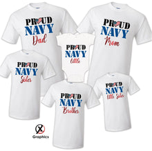 Load image into Gallery viewer, Proud Navy T-shirts Mom Shirt, Military Troops Shirt, Military Family T-shirt