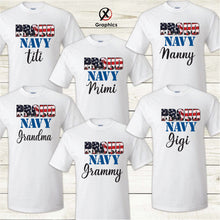 Load image into Gallery viewer, Proud Navy T-shirts, Shirt, Military Troops Shirt, Military Family T-shirt 2