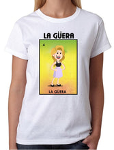 Load image into Gallery viewer, La Guera T-shirts Loteria Mexican Bingo Short Sleeve Shirt Blonde white