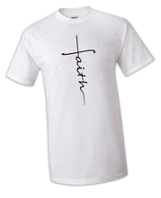 Load image into Gallery viewer, Faith T-shirt, Jesus, Christian Shirt, Faith Shirt, Vertical Cross, Cross, Faith