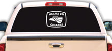 Load image into Gallery viewer, Hecha en Chiapas letters Decal Car Window Laptop Flag Vinyl Sticker Mexico CHIS Mexican Sticker, Trucking, Trokiando Trucks MX