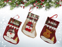 Load image into Gallery viewer, Personalized Christmas stocking embroidered, christmas gift Bota Navidad Small 3