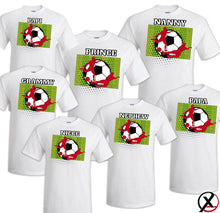Load image into Gallery viewer, Soccer T shirt Family Birthday Matching Party Celebration Kid Mommy Futbol Sport