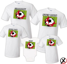 Load image into Gallery viewer, Soccer T shirt Family Birthday Matching Party Celebration Kid Mommy Futbol Sport
