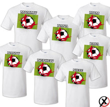 Load image into Gallery viewer, Soccer T shirt Family Birthday Matching Party Celebration Kid Mommy Futbol Sport