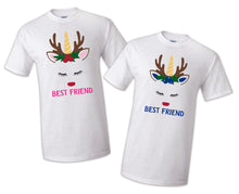 Load image into Gallery viewer, Unicorn T-shirt Christmas Reindeer Birthday Celebration Matching Party Family
