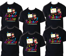Load image into Gallery viewer, Art Painting Family Matching Birthday T-shirts Shirt Celebration kids Coloring