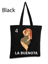 Load image into Gallery viewer, La Buenota Tote Bag Mexican Card Bingo Illustration Reusable Tote Bag