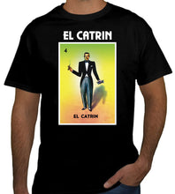 Load image into Gallery viewer, El Catrin Loteria Mexican Bingo T Shirt Short Sleeve, Gift Celebration Black & White Hippie Tee Lottery Game Funny Tee