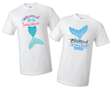 Load image into Gallery viewer, Birthday Mermaid Family Shirts- Merdad Mermom Mermaid Sister, Mermaid Brother