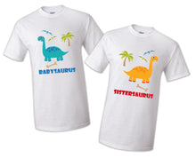 Load image into Gallery viewer, Dinosaur t shirt Birthday Matching Party Family Kid Tshirt Mom, dad, sister