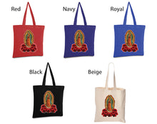 Load image into Gallery viewer, Lady of Guadalupe Tote Bag Virgin Mary Reusable Tote Bag Virgen de Guadalupe