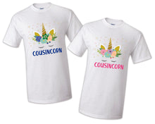 Load image into Gallery viewer, Unicorn T shirt Birthday Matching Party Reunion Celebration Family Kid Baby Glitter