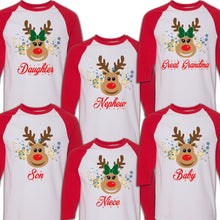 Load image into Gallery viewer, Reindeer Shirts Matching Pajamas, Deer Matching Shirt, Matching Xmas, Reindeer Outfit, Christmas Matching Tees, Family Matching Reno Tee