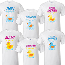 Load image into Gallery viewer, Ducky Family Matching Birthday Party T-shirts Celebration Reunion Yellow duck