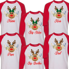 Load image into Gallery viewer, Reindeer Shirts Matching Pajamas, Deer Matching Shirt, Matching Xmas, Reindeer Outfit, Christmas Matching Tees, Family Matching Reno Tee