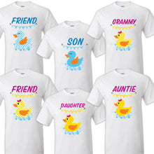 Load image into Gallery viewer, Ducky Family Matching Birthday Party T-shirts Celebration Reunion Yellow duck