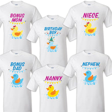 Load image into Gallery viewer, Ducky Family Matching Birthday Party T-shirts Celebration Reunion Yellow duck