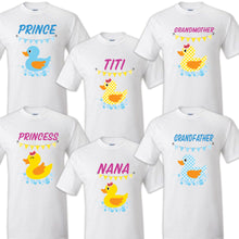 Load image into Gallery viewer, Ducky Family Matching Birthday Party T-shirts Celebration Reunion Yellow duck