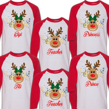 Load image into Gallery viewer, Reindeer Shirts Matching Pajamas, Deer Matching Shirt, Matching Xmas, Reindeer Outfit, Christmas Matching Tees, Family Matching Reno Tee
