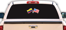 Load image into Gallery viewer, Colombian USA Unity Flags Decal Car Window Laptop Vinyl Sticker Latina Brown