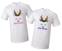 Load image into Gallery viewer, Unicorn T-shirt Christmas Reindeer Birthday Celebration Matching Party Family