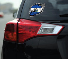 Load image into Gallery viewer, Salvadorian Skull w Flames Decal Car Window Laptop Map Vinyl Sticker Human Skeleton Death El Salvador Flag Pupusos