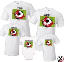 Load image into Gallery viewer, Soccer T shirt Family Birthday Matching Party Celebration Kid Mommy Futbol Sport