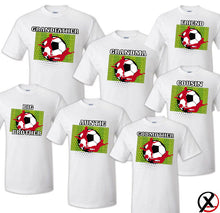 Load image into Gallery viewer, Soccer T shirt Family Birthday Matching Party Celebration Kid Mommy Futbol Sport