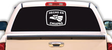 Load image into Gallery viewer, Hecho en Chiapas letters Decal Car Window Laptop Flag Vinyl Sticker Mexico CHIS Mexican Sticker, Trucking, Trokiando Trucks MX