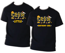 Load image into Gallery viewer, Construction Crew Birthday Matching T-shirts Party Family Kid shirt Digger Dump
