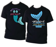 Load image into Gallery viewer, Birthday Mermaid Family Shirts- Merdad Mermom Mermaid Sister, Mermaid Brother