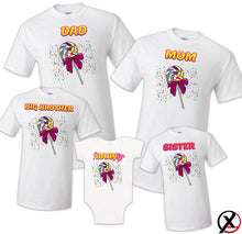 Load image into Gallery viewer, Lollipop Candy Sweets Candyland Birthday Matching T-shirts Party Family Kid Reunion Celebration Tee Shirt Mom, dad, sister